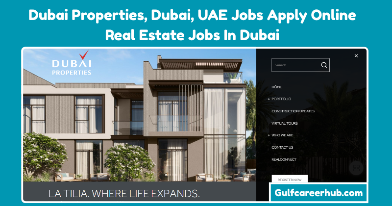 Dubai Properties, Dubai, UAE Jobs Apply Online Real Estate Jobs In Dubai