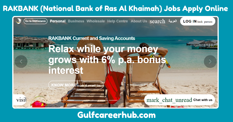 RAKBANK (National Bank of Ras Al Khaimah) Jobs Apply Online